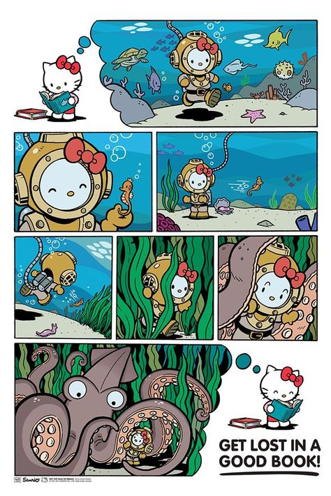 Hello Kitty Hello Kitty Comic, Children's Book Week, Pink Scrapbook, Anime English, Charmmy Kitty, Comic Book Art Style, Online Comics, Hello Kitty Art, Friends Characters