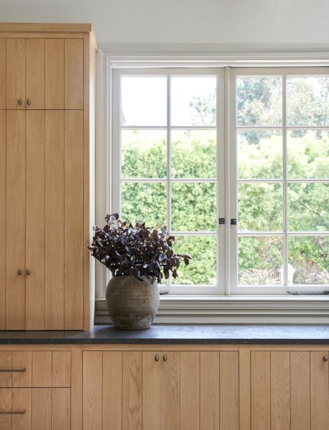 Amber Interiors Kitchen, Scandi Farmhouse, Cabinet Detail, Classic Farmhouse Kitchen, Cabinet Trends, Transitional Kitchens, Kitchen Cabinet Trends, Millwork Details, Soapstone Countertops