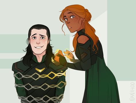 Sigyn!!!! Sigyn Fanart, Sigyn Marvel, Comics Ideas, Loki And Sigyn, Thor And Loki, Draw Comics, Loki Art, Loki Fanart, Drawing Cartoon Characters