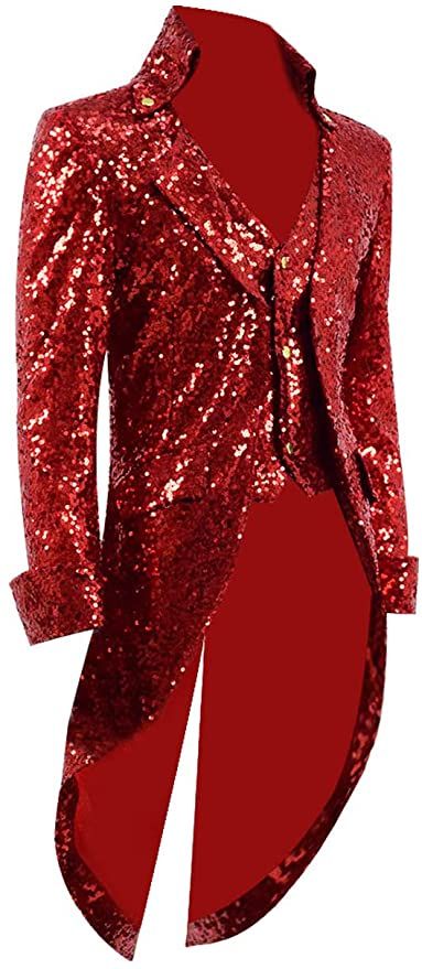 Amazon.com: Very Last Shop Mens Gothic Tailcoat Jacket Black Steampunk Victorian Long Coat Halloween Costume: Clothing Red Tailcoat, Gothic Tailcoat, Coat Tails, Black Steampunk, Sequin Coats, Circus Outfits, Steampunk Victorian, Last Minute Costumes, Costume Patterns