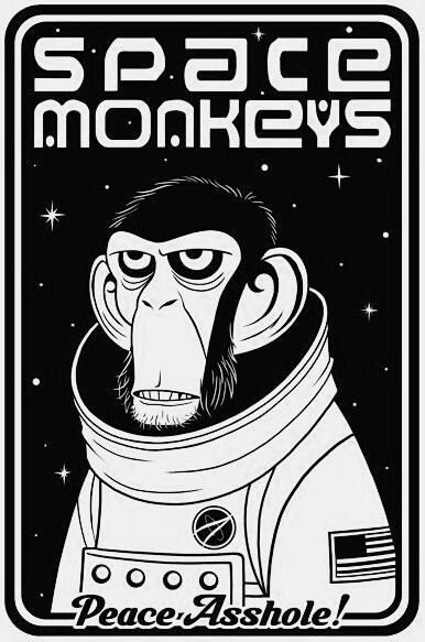 Detective Chimp, Monkey In Space, Monkey Logo Design, Space Monkey, Monkey Logo, Funny Vinyl Decals, Space Illustration, Art Drawings Sketches Pencil, Art Corner