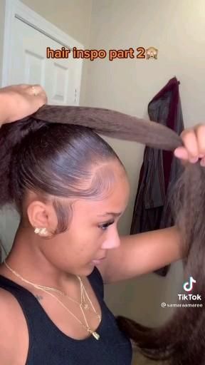 Pin on Penteado pra cabelo curto Braided Ponytails, Easy Ponytail, Sleek Braided Ponytail, Hairstyles For Summer, Cabello Afro Natural, Sleek Ponytail Hairstyles, Black Ponytail Hairstyles, Box Braids Hairstyles For Black Women, Protective Hairstyles Braids