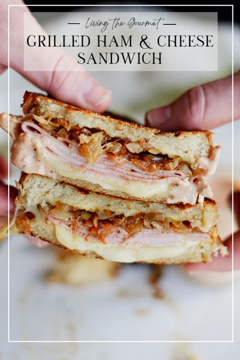 Honey Mustard Ham And Cheese Sandwich, Grilled Ham Sandwich Recipes, Best Sandwich Ever, Fancy Sandwich Recipes, Best Ham And Cheese Sandwiches, Country Ham Sandwiches, Fancy Ham Sandwiches, Grilled Cheese With Ham, Ham Grilled Cheese Sandwich