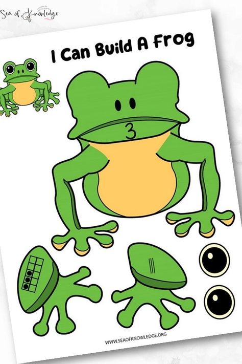 Discover the perfect frog craft template and frog craft printable for a stress-free crafting adventure! Dive into the world of imagination with our captivating printable frog template, designed for endless fun. Build A Frog, Frog Life Cycle Craft, Frogs For Kids, Frog Template, Special Education Science, Frog Craft, Frog Facts, Lifecycle Of A Frog, Frog Life