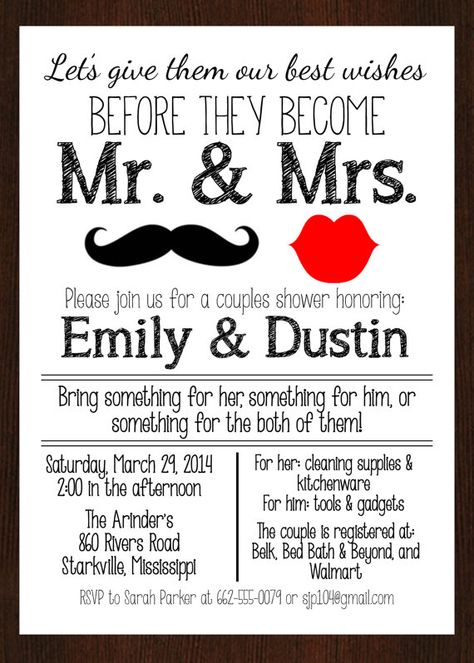 Hey, I found this really awesome Etsy listing at https://www.etsy.com/listing/185058249/printable-mr-mrs-couples-wedding-shower Wedding Who Pays, Bridal Shower Invitation Wording, Shabby Chic Design, Couples Bridal Shower, Couple Wedding Shower, Couples Shower Invitations, Wedding Party Invites, Wedding Shower Invitations, Wedding Speech