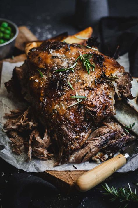 Slow Cooked Roast Lamb, Roast Lamb Slow Cooker, Whole Lamb Roast, Shoulder Of Lamb, Whole Lamb Shoulder Recipes, Slow Cooked Boneless Lamb Leg, Shoulder Lamb Recipes, Slow Cooked Shoulder Of Lamb, Lamb Shoulder Recipes Ovens