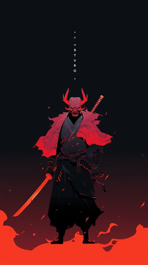 Oni Mask Artwork, Oni Wallpaper Hd, Oni Ninja, Oni Warrior, Street Samurai, Oni Art, Cool Characters, Samurai Concept, Japanese Ninja