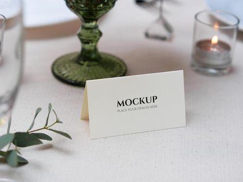 Table Mockup, Wedding Mockup, Table Setting Design, Table Labels, Card For Wedding, Wedding Table Setting, Table Tags, Invitation Mockup, Free Mockup Templates