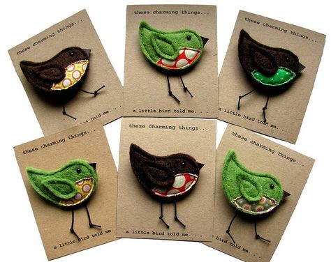 17+ ideas about Fabric Brooch on Pinterest | Felt brooch, Felt ... Fabric Brooch, Felt Embroidery, Felt Jewelry, Wool Projects, Felt Birds, Felt Brooch, Wool Crafts, Textile Jewelry, Fabric Birds