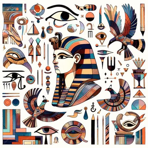 Premium Photo | Treasures of Tut A Geometric Celebration of Egyptian How To Draw Egyptian Art, Egyptian Geometry, Egyptian Art Design, Culture Fair, Deadbeat Moms, Egypt Design, Egyptian Pattern, Egyptian Motifs, Ceramic Sculpture Figurative