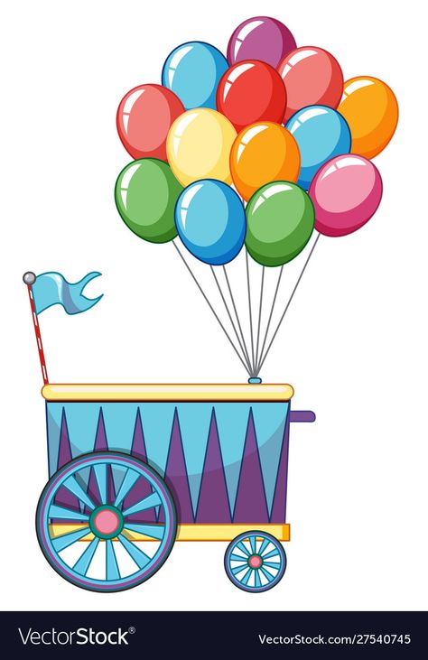 Funfair Illustration, Fun Fair Drawing, Balloon Vendor, Carnival Balloons, Circus Balloons, Balloons Illustration, Fair Tickets, Janmashtami Decoration, Balloon Illustration