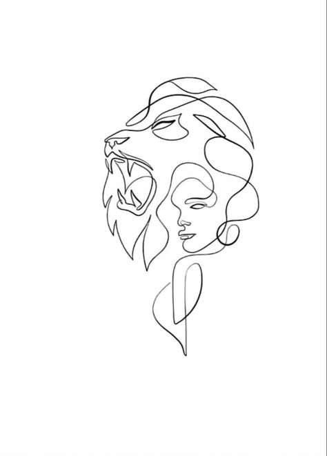 Lion Lioness Tattoo Design, Tattoo Ideas Female Leo, Leo Tattoo For Women, Tattoo Lioness, Simple Line Tattoo, Lioness Tattoo, Leo Tattoos, Petite Tattoos, Body Tattoo