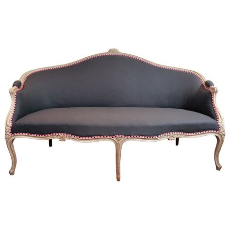 1stdibs.com | Louis XV Grey Painted Canape Minimalist Furniture Design, Grey Living Room, Boys Bedroom Furniture, Rustic Furniture Diy, Farmhouse Living Room Furniture, Small Bedroom Furniture, Vintage Couch, French Sofa, Swedish Furniture