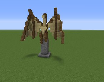 Minecraft Dragon Statue Easy, Minecraft Small Dragon Statue, Dragon Statue Minecraft, Minecraft Statue, Minecraft Temple, Construction Minecraft, Minecraft Kingdom, Minecraft Building Guide, Minecraft Statues