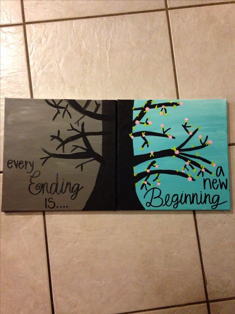 DIY crafts canvas trees. would be cool to have 4 canvases with the 4 different seasons New Beginnings Painting, Do It Yourself Decoration, Cuadros Diy, Trusting God, Canvas Crafts, Diy Canvas Art, Diy Canvas, My New Room, Painting Projects