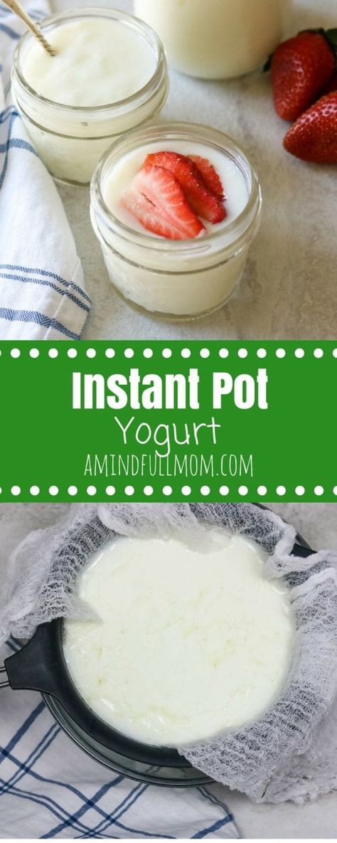 Instant Pot Yogurt: Step by step directions for making yogurt in an electric pressure cooker. Includes directions for nonfat, full fat and Greek yogurt. Also ways to naturally sweeten yogurt. This is EVERYTHING you need to know about making Instant Pot Yogurt. #instantpot #pressurecooker #yogurt Instant Pot Yogurt Recipe, Homemade Yogurt Recipes, Make Greek Yogurt, Instant Pot Yogurt, Making Yogurt, Best Instant Pot Recipe, Healthy Instant Pot Recipes, Slow Cook, Homemade Yogurt