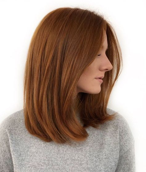 Thick Hairstyle, Medium Hairstyles For Thick Hair, One Length Haircuts, Red Hair Colors, One Length Hair, Cinnamon Hair, Thick Hair Styles Medium, Hairstyles For Thick Hair, Hair Color Auburn