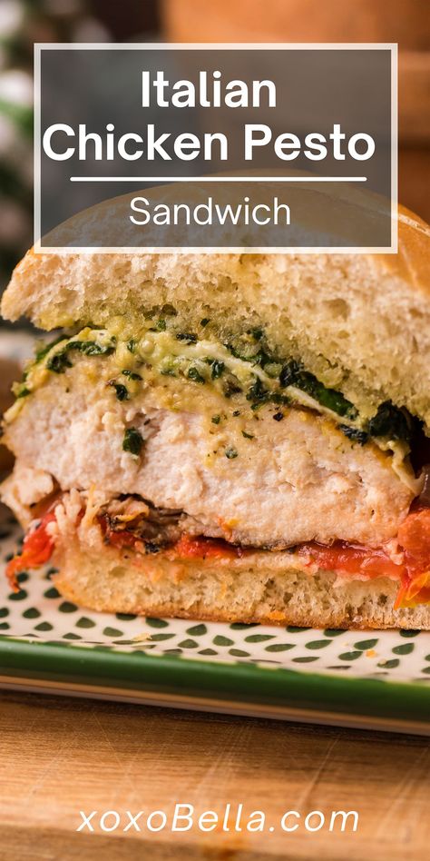 An Italian chicken pesto sandwich is a bistro-inspired, gourmet treat. Toasty bread pairs with juicy chicken and creamy pesto sauce in this recipe which makes an easy and quick dinner or lunch. This Italian sandwich, which is one of my favourites, can be made on ciabatta rolls or focaccia bread. The tender grilled chicken, creamy pesto sauce, fresh mozzarella, fresh tomato, and more, make this a deliciously satisfying meal. These chicken pesto sandwiches are a true winner for lunch or dinner. Italian Sandwich Recipes, Ciabatta Rolls, Chicken Pesto Sandwich, Creamy Pesto Sauce, Pesto Sandwich, Breaded Chicken Tenders, Grilled Chicken Tenders, Italian Sandwich, Chicken Pesto