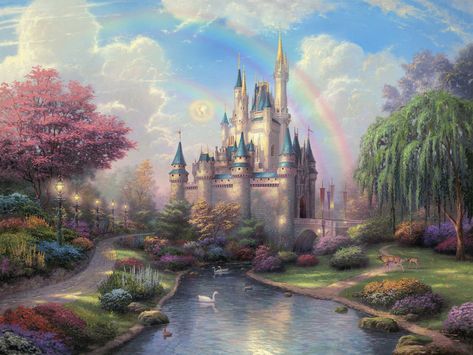 Disneyland Castle Drawing Rainbow Disney HD #digital/artwork #drawing #castle #rainbow #disney #disneyland #1080P #wallpaper #hdwallpaper #desktop Castle Backdrop, Castle Painting, Oil Painting Pictures, Garden Backdrops, Wallpaper Disney, Cinderella Castle, Fairytale Castle, Tableau Art, Fantasy Castle