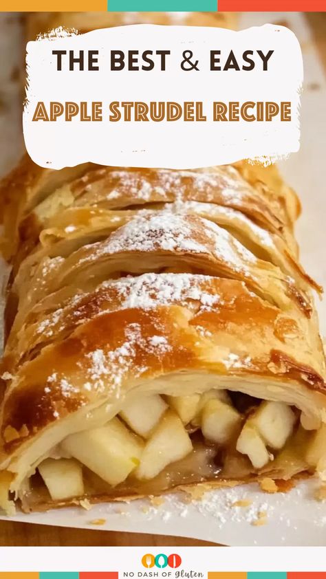 Phyllo Apple Recipes, Easy Apple Strudel Recipe Puff Pastry, Phylo Pastry Recipes, Apple Strudel Puff Pastry, Easy Apple Strudel Recipe, Recipes Using Puff Pastry, Apple Strudel Recipe, Easy Apple Strudel, Phyllo Recipes