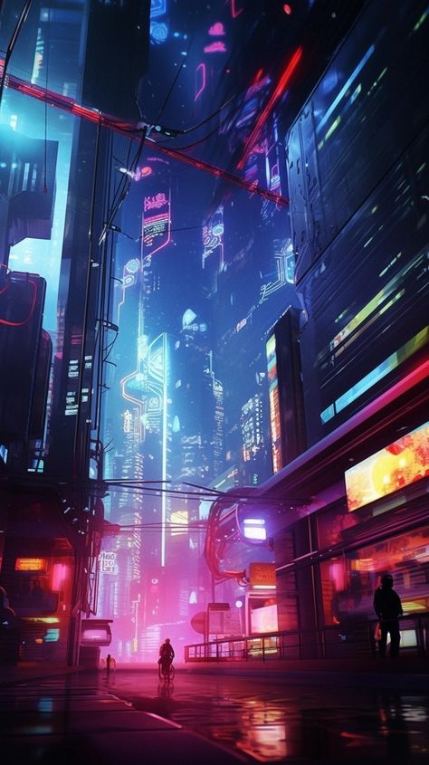 Kota Masa Depan, Cyberpunk Cities, Neon Cyberpunk, Sci Fi City, Cyberpunk Anime, Cyberpunk Aesthetic, Cyberpunk City, Cyberpunk Style, Futuristic Art