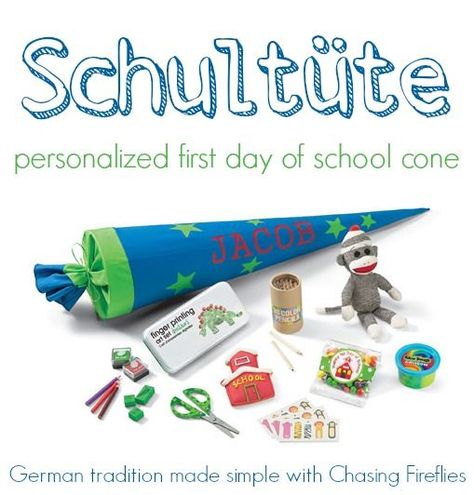 GERMAN FIRST DAY OF SCHOOL CONE Shopping Addict, Chasing Fireflies, German Heritage, Want And Need, Thematic Units, Class Gift, Preschool Theme, 1st Day Of School, Admit It