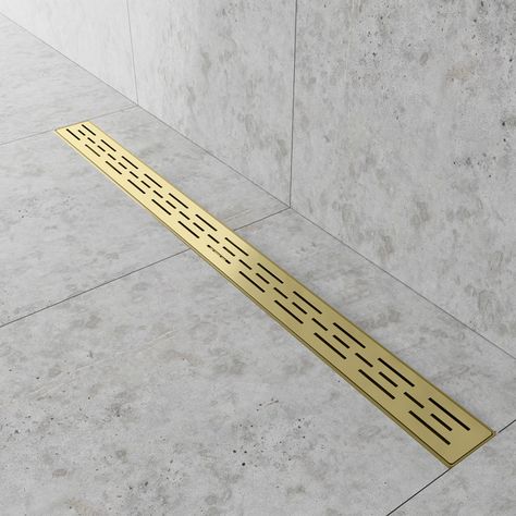 HYDROWARE 36'' W Linear Grid Shower Drain & Reviews | Wayfair Linear Shower Drain, Neo Angle Shower, Wood Toilet Seat, Stainless Steel Tile, Linear Drain, Dream Bath, Plumbing Drains, Bathroom Sink Drain, Shower Base