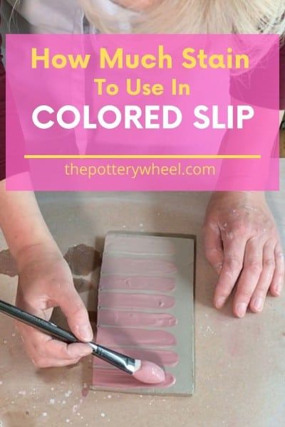 How Much Stain to Use in Colored Slip? – Making a Test Tile How To Make Slip For Slip Trailing, How To Make Slip Clay, Color Slip Ceramics, Decorating With Slip Pottery, How To Make Slip For Pottery, How To Color Clay, Coloured Slip Pottery, Clay Slip Decoration, Slip Decoration Ceramics