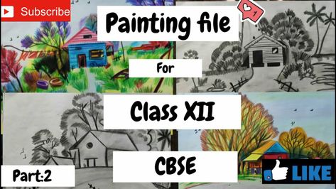 This video gives a glimpse of Artworks..❤ Finearts project File for class-12 with Sketch and paintings as per cbse that will help you to score more marks..!!❣❣ ❣Thanks for watching ❣ plzz... like 👍 and subscribe and don't forget to press the bell icon 🔔 #finearts #pencilshading #watercolourpaintings #class12 #cbse #goodnessinyou #tanviverse Composition Drawing, Pencil Shading, Painting Nature, Class 12, Bell Icon, Painting Subjects, Be Active, Commercial Art, Like And Subscribe