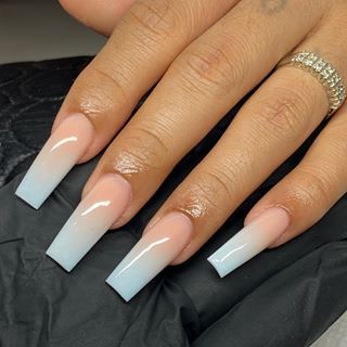 Plain Acrylic Nails, Unghie Sfumate, Tapered Square Nails, Milky Nails, Drip Nails, Ombre Acrylic Nails, Smink Inspiration, Her Nails, Long Acrylic Nails Coffin