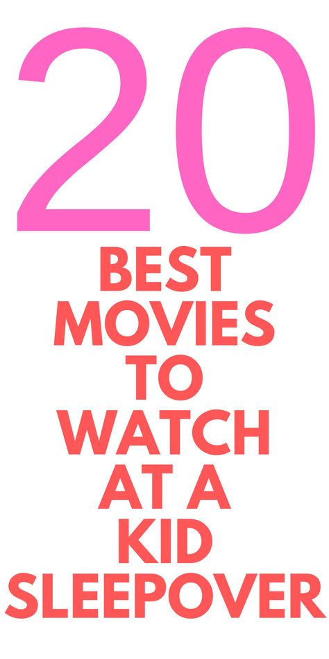 20 Best Sleepover Movies to Watch - Here are sleepover movies for you to show at your kid sleepover. Best Sleepover Movies, Sleepover Movie Ideas, Movies For Sleepovers, Movies To Watch At A Sleepover, Movie Ideas For Sleepovers, Kid Movie Night Ideas, Kids Movies To Watch, Movie Night Ideas For Kids, Best Movies For Sleepovers