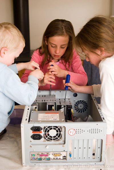 wrecking apart Tinker Table, Trust Me Im An Engineer, Stem Activity For Kids, Old Electronics, Work Computer, Im An Engineer, Engineering Activities, Stem Activity, An Engineer