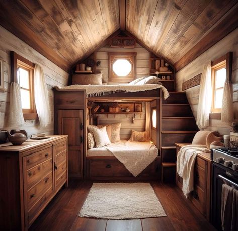 Tiny Home Ideas, Brooklyn Navy Yard, Tiny House Loft, Tiny Cabins, Tiny Cabin, Tiny House Decor, Tiny House Interior, Tiny House Cabin, Small Cabin