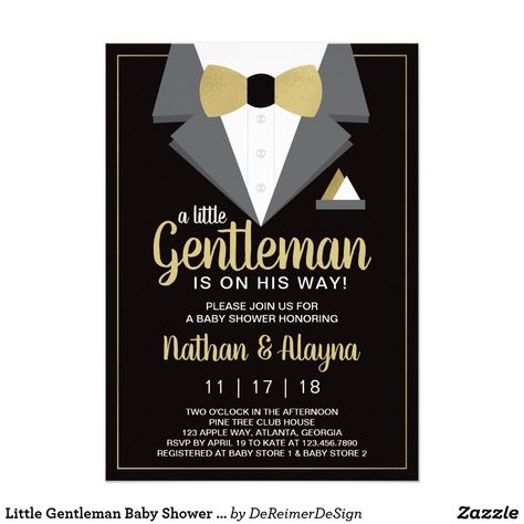 Tuxedo Invitation, Man Shower, Custom Baby Shower Invitations, White Baby Showers, Black Invitation, Fun Baby, Baby Gift Basket, Unique Baby Gifts, Baby Shower Invite