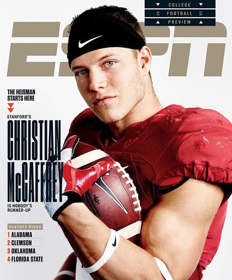 #WildCaff #GoStanford @run__cmc Christian McCaffrey Understanding Football, Stanford Football, Sports Magazine Covers, Luke Kuechly, Carolina Panthers Football, Espn Magazine, Deshaun Watson, Panthers Football, Football Tips