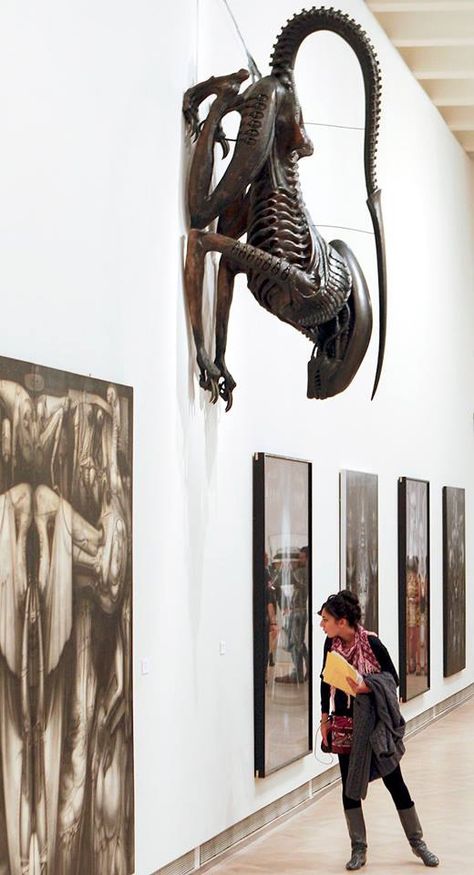 H.R. Giger Giger Art, H.r. Giger, Arte Alien, Alien Vs Predator, Alien Vs, 웃긴 사진, Wow Art, Arte Horror, Land Art