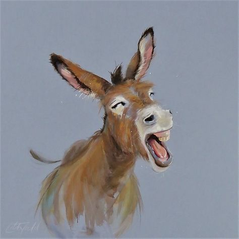 Donkeys | mysite Donkey Paintings, Donkey Painting, Donkey Drawing, Donkey Art, Farm Animal Paintings, Farm Animal Painting, Whimsical Art Paintings, Cute Donkey, A Donkey