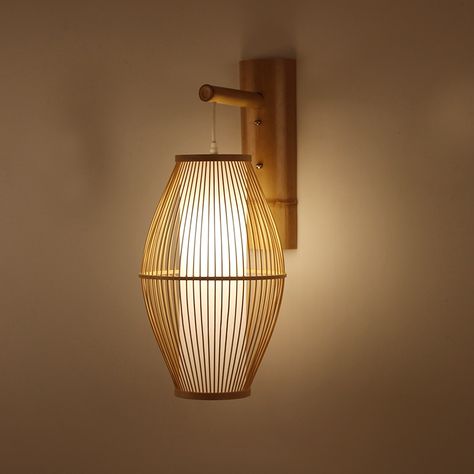 Japanese Wall lamp for Living room Bedroom Tea Shop wooden wall lights Bamboo Wicker Rattan Lantern Lampshade oriental wall lamp-in LED Indoor Wall Lamps from Lights & Lighting on Aliexpress.com | Alibaba Group Lantern Wall Light, Japanese Wall Lights, Japanese Lights, Rapunzel Room, Wall Lamp Wood, Bamboo Lighting, Rattan Lantern, Deco Spa, Japanese Lighting