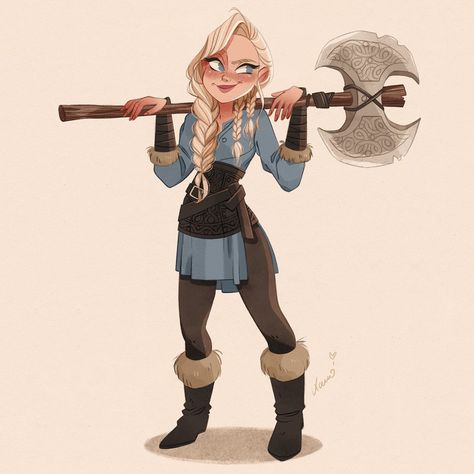 Karoline Pietrowski on Instagram: “#LikeAViking // Hey guys! I am happy to show you my artwork of "Eivor", the female character of the upcoming game Assassin's Creed…” Viking Drawings, Viking Girl, Ac Valhalla, Cartoon Inspiration, Viking Character, Dnd Races, Assassin Creed, Group Poses, Viking Woman