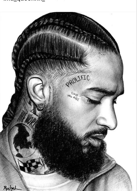 Nipsey Hustle Tattoo, Nipsey Hustle Drawing, Nipsey Hussle Portrait Tattoo, Nipsey Hussle The Marathon Continues, Tmc Nipsey Hussle Tattoos, Nipsey Hussle Tattoos Ideas, Nipsey Hussle Black And White, Nipsey Hussle Drawing, Nipsey Tattoo