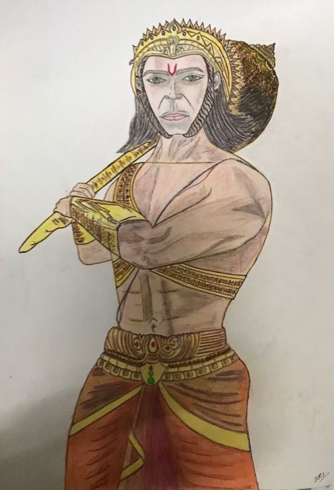 From the legend of Hanuman in hotstar The Legend Of Hanuman, Drawing Sketch, Painting Art, Drawing Sketches, Modern Art, Abstract Art, Art Painting, Princess Zelda, Sketch