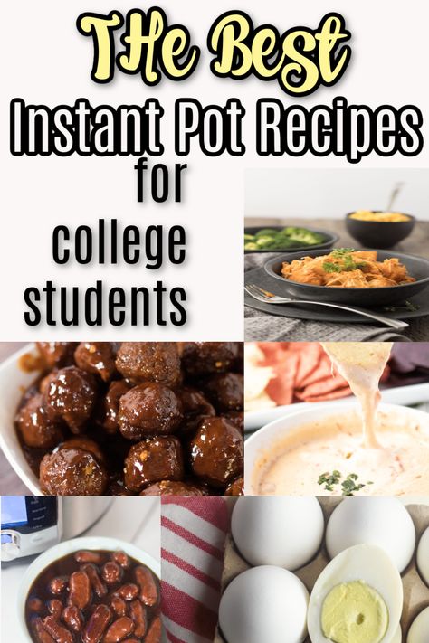 The 30+ Best Instant Pot Recipes for College Students 2024 - Clarks Condensed Instant Pot Recipes For College Students, Cooking For College Students, Student Cooking, Best Instant Pot Recipes, Recipes For College Students, College Meals, Best Instant Pot Recipe, Instapot Recipes, Hot Pot