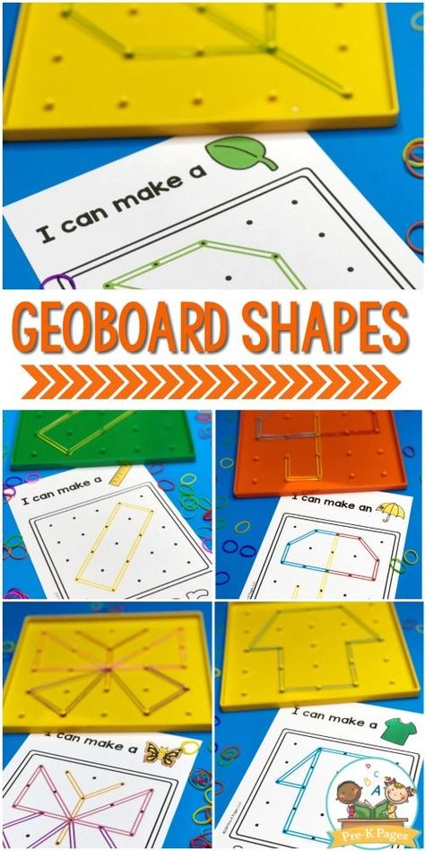 Geoboard Activities for Preschool - Pre-K Pages. Your kids will love learning shapes, practicing fine motor skills, and pre-writing strokes with these geoboard task cards. #preschool #preschoolactivities #prekpages Shape Fine Motor Activities, Geoboard Activities, Writing Strokes, Geo Board, Pre K Pages, Morning Tubs, Fine Motor Activities For Kids, Math Centers Kindergarten, Pre Writing Activities