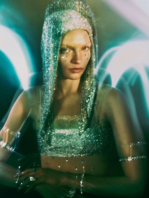 Fran Summers, Elizaveta Porodina, Another Magazine, Crystal Fashion, Fashion Photography Inspiration, Futuristic Fashion, Dope Fashion, Ethereal Beauty, Swarovski Jewelry