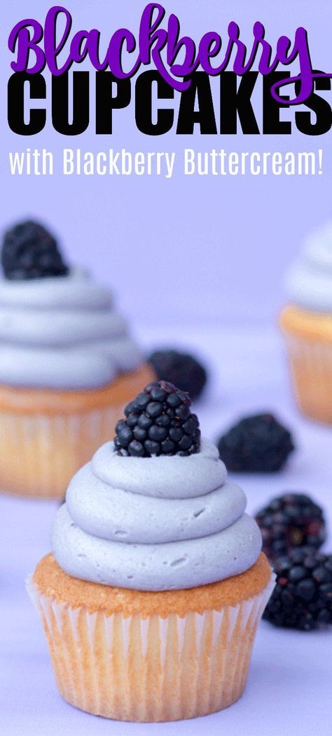 Blackberry Buttercream Frosting, Blackberry Buttercream, Blackberry Cupcakes, Perfect Cupcakes, Weekend Baking, Blackberry Dessert, Baking Store, Cupcake Business, Apple Smoothie