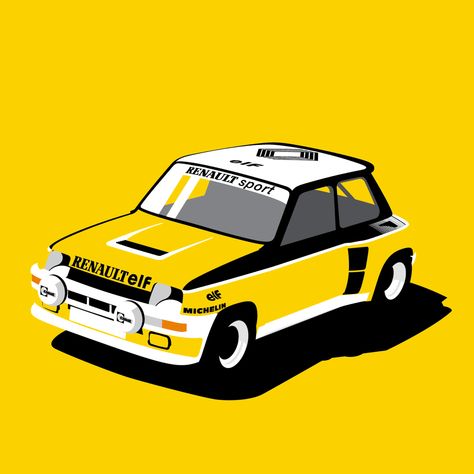 Renault R5 Turbo Male Wallpapers, Renault 5 Turbo, Motorcycle Drawing, Renault Alpine, Racing Art, Car Drawings, Car Posters, Graphics Inspiration, Rally Car