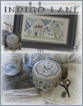 Indigo Lane sampler & Trinket box from Country Stitches / Brenda Gervais ~ Nashville 2018 Brenda Gervais, Drum Patterns, Just Cross Stitch, Hardanger Embroidery, Mini Cross Stitch, Learn Embroidery, Cross Stitch Samplers, Needle Thread, Cross Stitch Charts