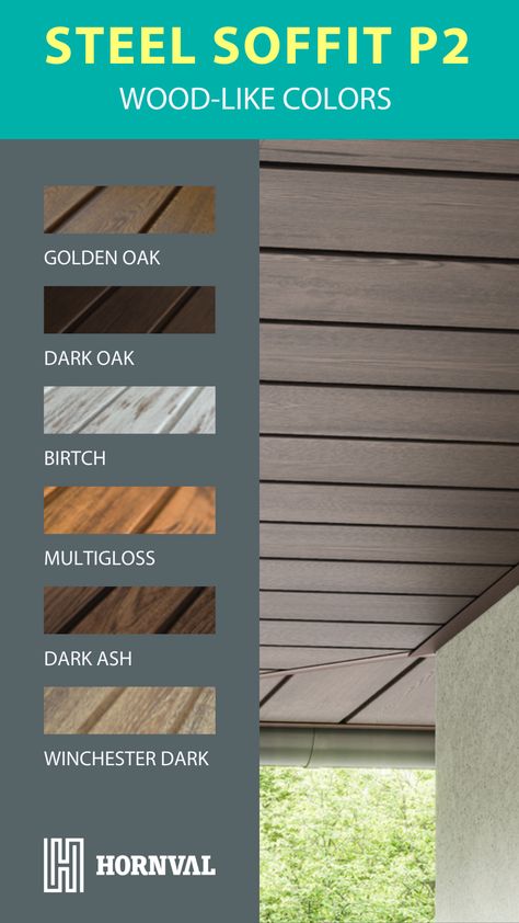 This soffit not only enhances the aesthetic appeal of your roof but is also incredibly easy to install.

✨ Key Features:

🟡 Seamless Design
Enjoy a clean look with no visible mounting screws.


🟡 Color Options
Choose from sophisticated dark and golden oak finishes to seamlessly blend with your surroundings.


🟡 Durable Material
Made from high-quality coated steel for lasting performance.

🔗 Ready to upgrade your home’s exterior? Click to learn more about the Steel Soffit P2! 🏡✨ Soffit Ideas, Studio Exterior, Golden Oak, Upgrade Your Home, Oak Finish, Color Options, Roof, Exterior, Key