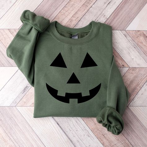 -Sweater Season, Autumn Sweatshirt, Fall Shirt, Pumpkin, Halloween Sweater, Ghost Trick or Treat. -Our shirts are made to order especially for you. Because of this reason, we don't accept returns or exchanges. Please check our color and size charts before you place your order (If you have any questions or need clarification regarding the sizing or colors, please do not hesitate to reach out). Your satisfaction is our #1 priority. 1. Product Information Solid colors are 100% cotton. Heather colors are 40% cotton and 60% polyester. 2. Care Instructions Wash inside out. Use cold water when washing, gentle cycle, and tumble dry low. Please do not use bleach, do not dry clean, and do not use an iron directly on the design. 3. Processing and Shipping -Processing: 1-3 business days. -First Class Halloween Diy Sweatshirts, Fall Cricut Sweatshirts, Halloween Sweater Diy, Halloween Shirt Ideas Vinyl, Halloween Hoodies Cricut, Halloween Sweatshirts Cricut, Fall And Halloween Sweatshirts, Fall Sweatshirt Ideas, Halloween Sweatshirt For Women