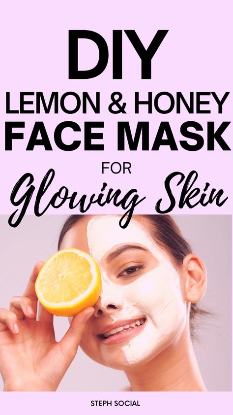 Homemade Face Cream Recipes, Face Mask Without Honey, Diy Anti Aging Mask, Coconut Oil Face Wash, Honey Face Wash, Diy Skincare Routine, Skin Tightening Essential Oil, Diy Acne Face Mask, Lemon Facial